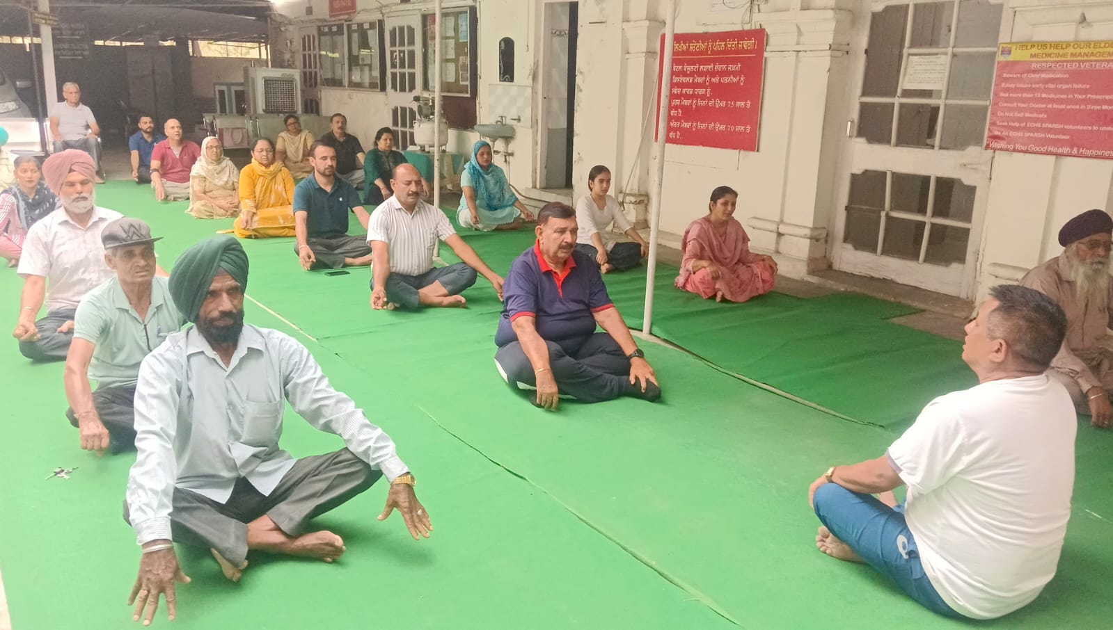 Yoga Day was celebrated by ex-servicemen